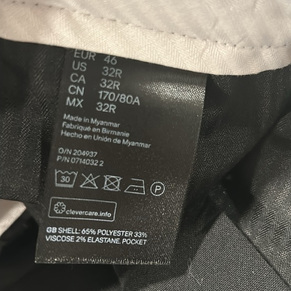 H&M size 32 skinny fit men’s dress pants black - Picture 4 of 10
